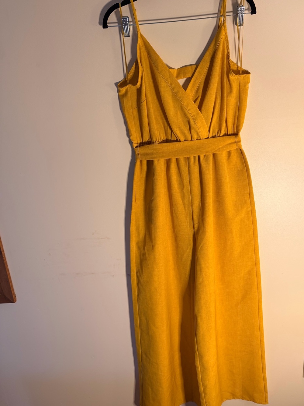 Flying Tomato Mustard Yellow Sleeveless Midi Jumpsuit